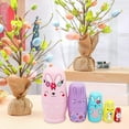 thumbnail image 5 of EUDIDV Easter Decorations Easter Eggs Russian Nesting Dolls Easter Five Layer Robbit Set Crafts Children's Day Easter Gift Gift Toys Easter Party Supplies, 5 of 6
