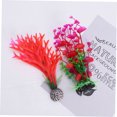thumbnail image 4 of unbranded 2Ud Artificiales Para Acuarios Rojas Con Base Decorativa Para Pecera, 4 of 8
