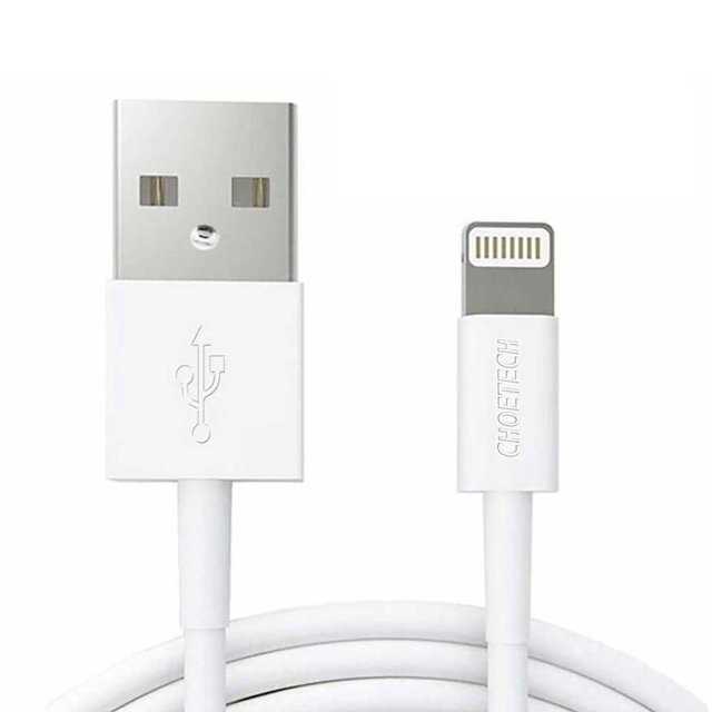 Cable Datos CHOETECH USB-A a Lightning 1.8m para iPhone iPad certificado por Apple BLANCO