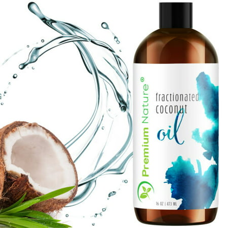 Fractionated Coconut Oil 16 oz Skin Moisturizer, Natural Carrier Oil Therapeutic, Odorless, By Premium (Best Carrier Oil For Skin Care)