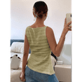 thumbnail image 6 of Womens Vest Top Trendy Button Up Tank Tops Asymmetrical Y2k Going Out Top Light Green S, 6 of 9