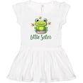 thumbnail image 3 of Inktastic Little Sister - Frog Girls Baby Dress, 3 of 5
