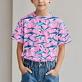 thumbnail image 6 of T-Shirts for Boys Summer Casual Graphic Tees Short Sleeve Shark Tops School Dailywear Fashion Outfits, Pink, 3 Years, 6 of 6