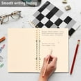 thumbnail image 4 of FORMRS 1-Subject Spiral Notebook 8" x 5" College Ruled 60 Refillable Sheet A5 Hard Cover, Black and Gray Plaid Pattern, 4 of 7