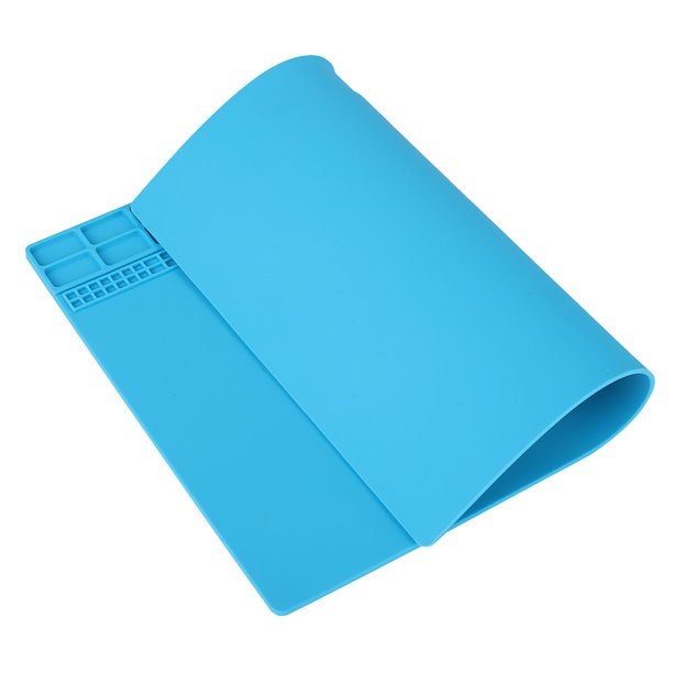 Estera de Reparación de Ilicona Resistente al Calor Almohadilla de Aislamiento Calor Anti-alta Temperatura, Silicona Magnética Anticorrosión Estera de Reparación Electrónica (Azul claro) Unbranded SJ03475-02
