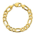 thumbnail image 4 of Primal Gold 10 Karat Yellow Gold 10mm Light Concave Figaro Chain Bracelet, 4 of 4
