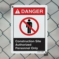 thumbnail image 4 of Construction Site Authorized Personnel Only ANSI Danger Aluminum Sign 18 Inch x 12 Inch - 10 Pack, 4 of 8