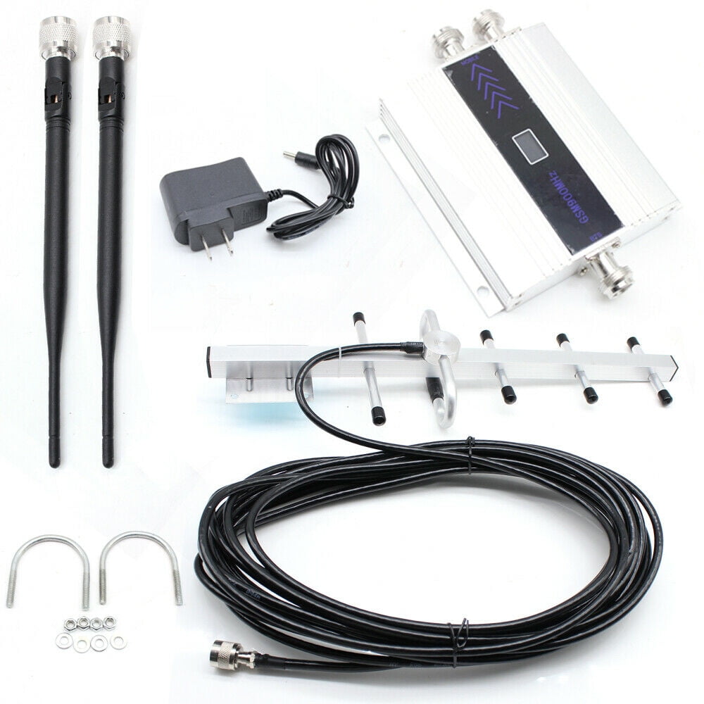 LCD GSM 900MHz Cell Phone Signal Repeater Booster Amplifier + Yagi