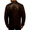 thumbnail image 5 of Chamarra Para Hombre Shendy Vendi Chaqueta Vinipiel Tipo Biker Cafe Extra Grande, 5 of 5