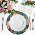 thumbnail image 4 of Ryvnso Cactus and Flower Round Plate Mats Dining Table Placemat Set of 4 for Holiday Decoration, 4 of 7