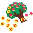 thumbnail image 1 of WHAMVOX Peach Tree Craft Kit, Felt Autumn Decor Tree Board with Numbers, Math Learning Apple Ornaments, Bulletin Board for DIY Kids Classroom Decor, 1 of 5