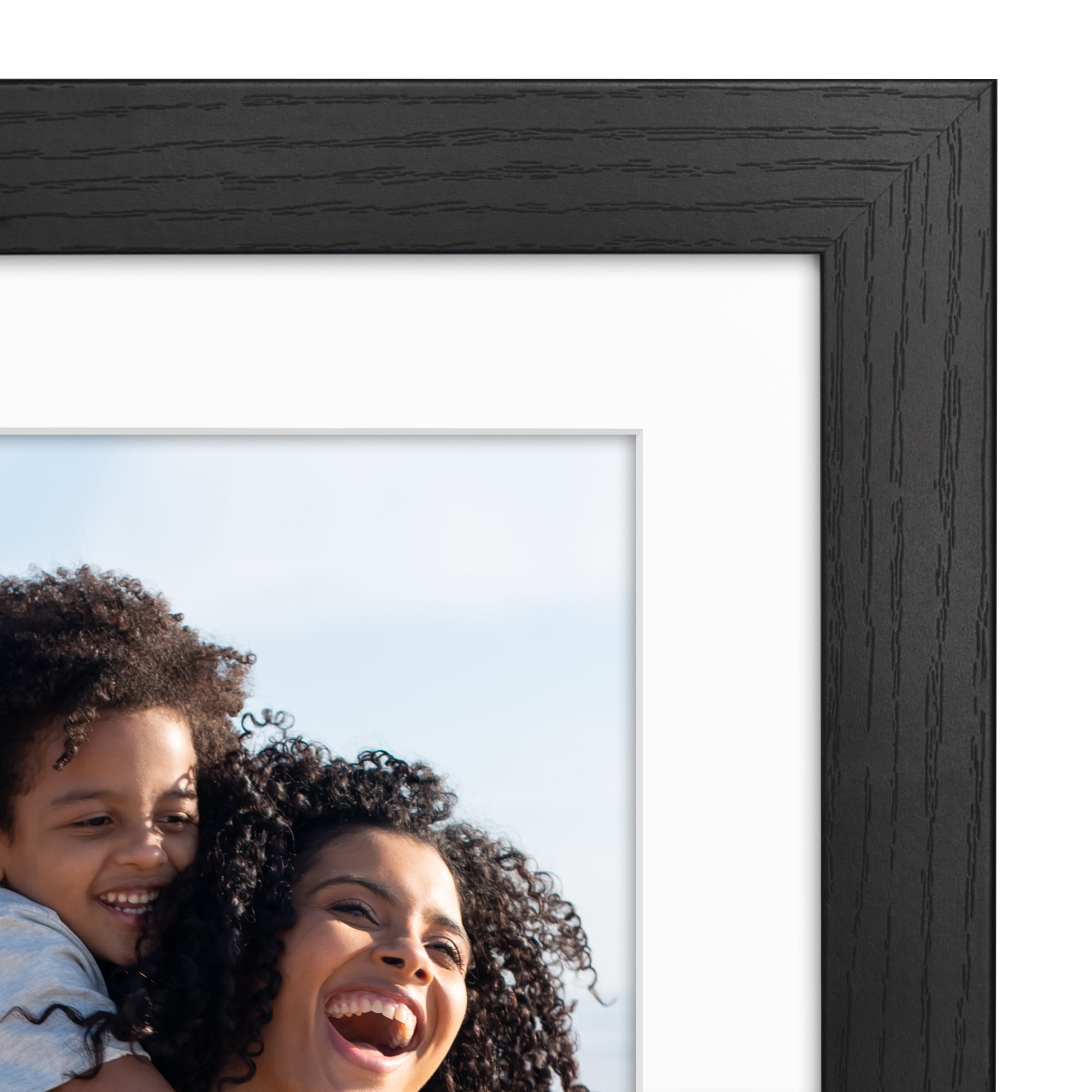 Americanflat 13x19 Picture Frame with Shatter-Resistant Glass with 11x17 Mat Display Photo Hudson - Black