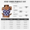 thumbnail image 5 of Sikiie blue Skull flower Print Strappy Sports Bra for Women Padded Push Up Sports Bra Athletic Running Sports Bra Workout Bra Yoga Bra, 5 of 5