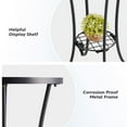 thumbnail image 4 of Outdoor Mosaic Patio Side Table,21" H End Table with 14" Dia Ceramic Tile Top,Indoor and Outdoor Accent Table for Garden, Yard or Lawn,Natural, Green, 4 of 12