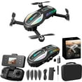 thumbnail image 2 of 9 Year Old Boy Gifts, 1080P Drone with Foldable Remote Control with 4.3Inch Screen Brushless Motor Drones 2.4G Rc Quadcopter Gifts for Kids Adults, Black, One Size, 2 of 9