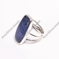 thumbnail image 4 of Blue Sodalite Stone 925 Sterling Silver Statement Ring Gift for Men and Women, 4 of 5