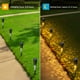 thumbnail image 2 of 4 lámparas de césped para exteriores con energía solar, diseño hueco, control de luz sensible, resi Abody Trajes de lámpara al aire libre, 2 of 7