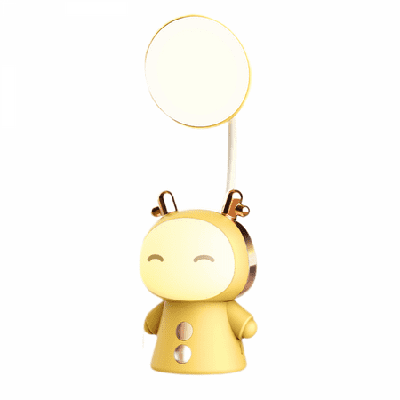 

Unique Desk Lamp LED Night Light for Kids Student Learning Eye Protection Lamp USB Rechargeable Home Bedroom Study Desk(yellow)