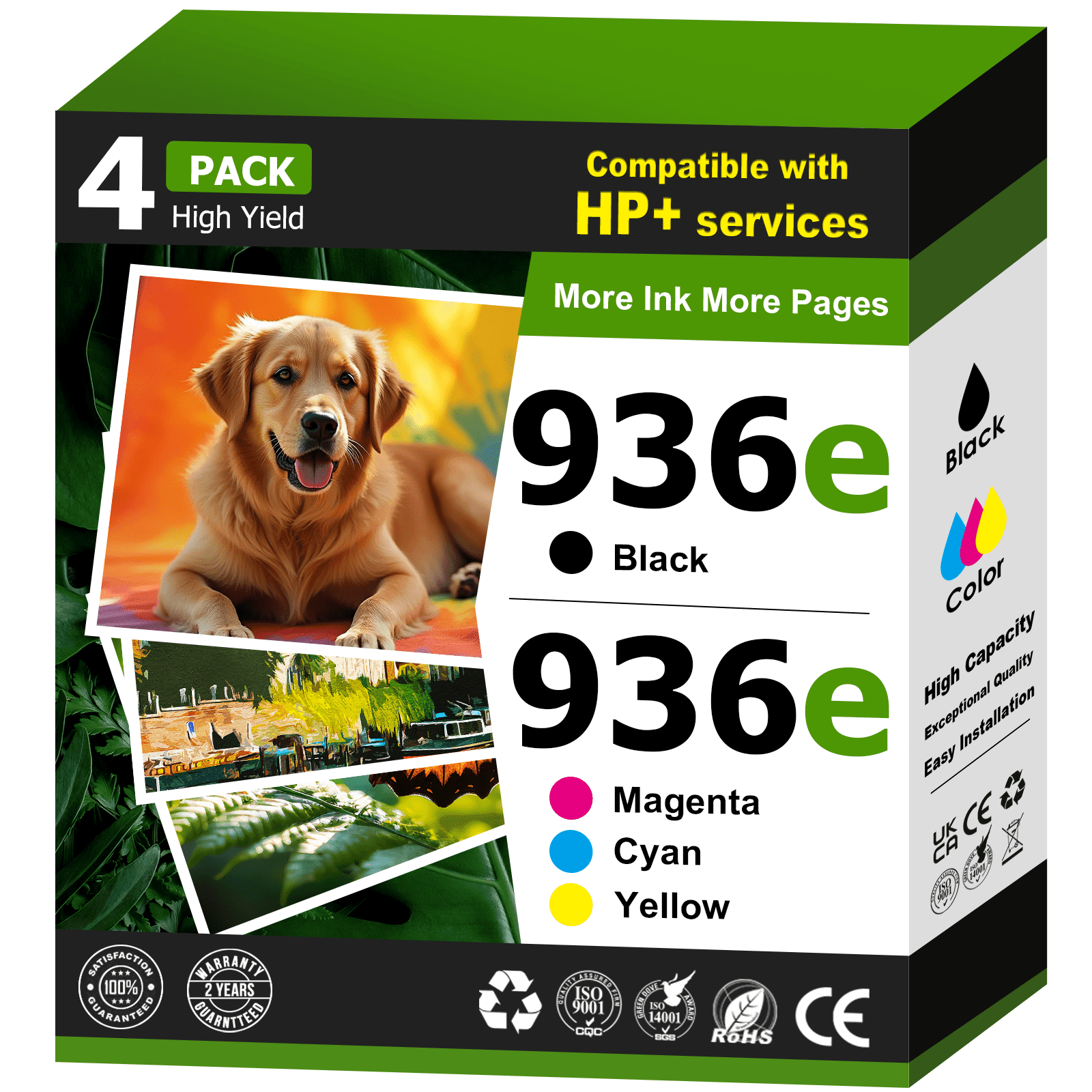 HP 61XL Combo-Pack, High-Capacity Ink Cartridges, Black and Tri