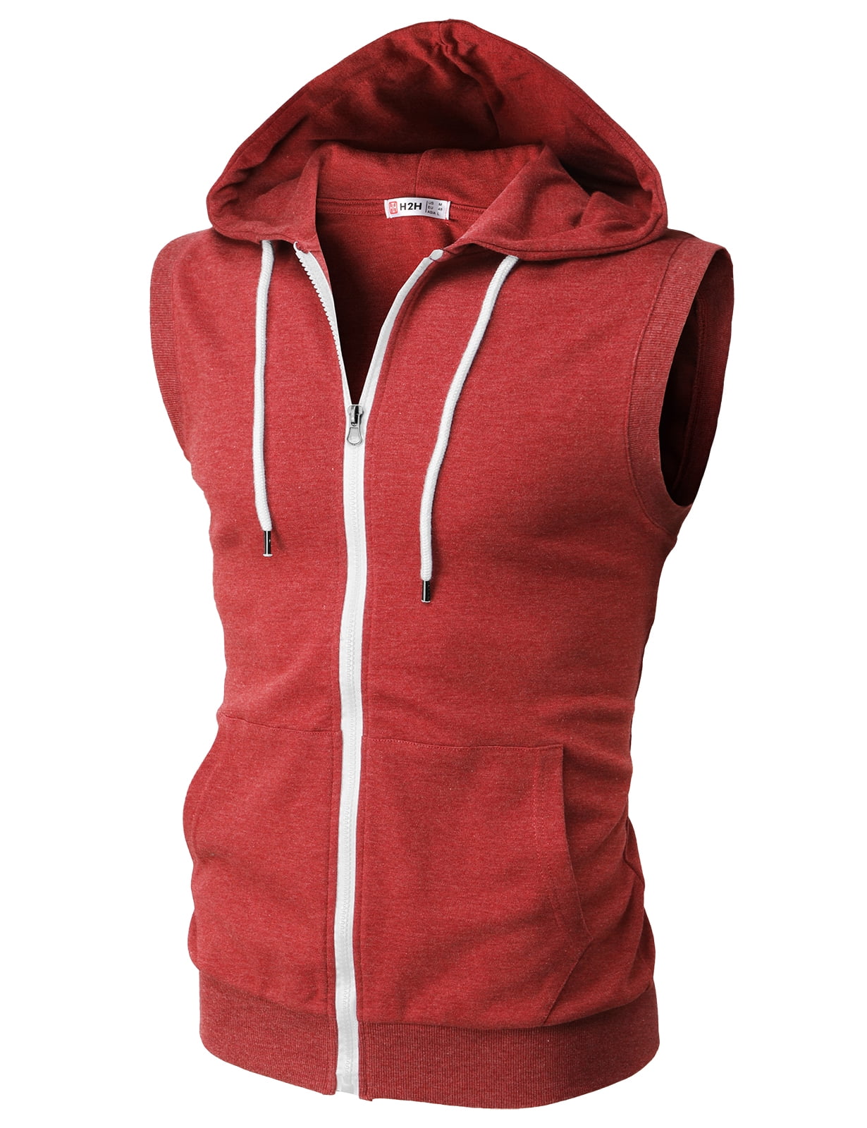 Zip up hoodie vest hotsell