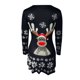 thumbnail image 5 of Vestido de manga larga con estampado de Papá Noel de Navidad con cuello redondo a la moda para mujer Pompotops hdfakjf701, 5 of 5