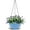 Blue, variant on Self-Watering Hanging Planter, Indoor Outdoor Garden Flower Plant Pot Container with Drainer and Hanging Chain