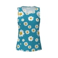 thumbnail image 4 of Fotbe Daisies Flowers Womens Loose Fit Casual Flowy Slim-Fit Tank Tops Athletic Round Neck Trendy Sleeveless Summer Tops for Gym and Yoga-Small, 4 of 9