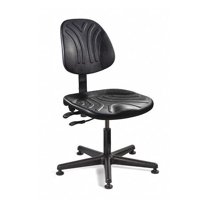 Bevco Polyurethane Desk Chair, 15" to 20", No Arms, Black 7001D