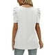 thumbnail image 4 of Blusa de manga abullonada,Blusa de manga abullonada, cuello redondo, blusa de manga abullonada, blusa tipo túnica informal, camisa, funcionalidad de alta precisión, 4 of 6
