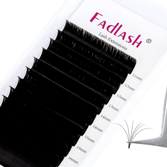 Extensiones de pestañas FADLASH Easy Fan 0,03-0,10 mm C D DD L Curl