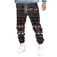 thumbnail image 1 of Styesk Men's Pants Men's Sports Pants Tapered Running Exercise Pants Drawstring Running Pants Printed Pants, 1 of 4