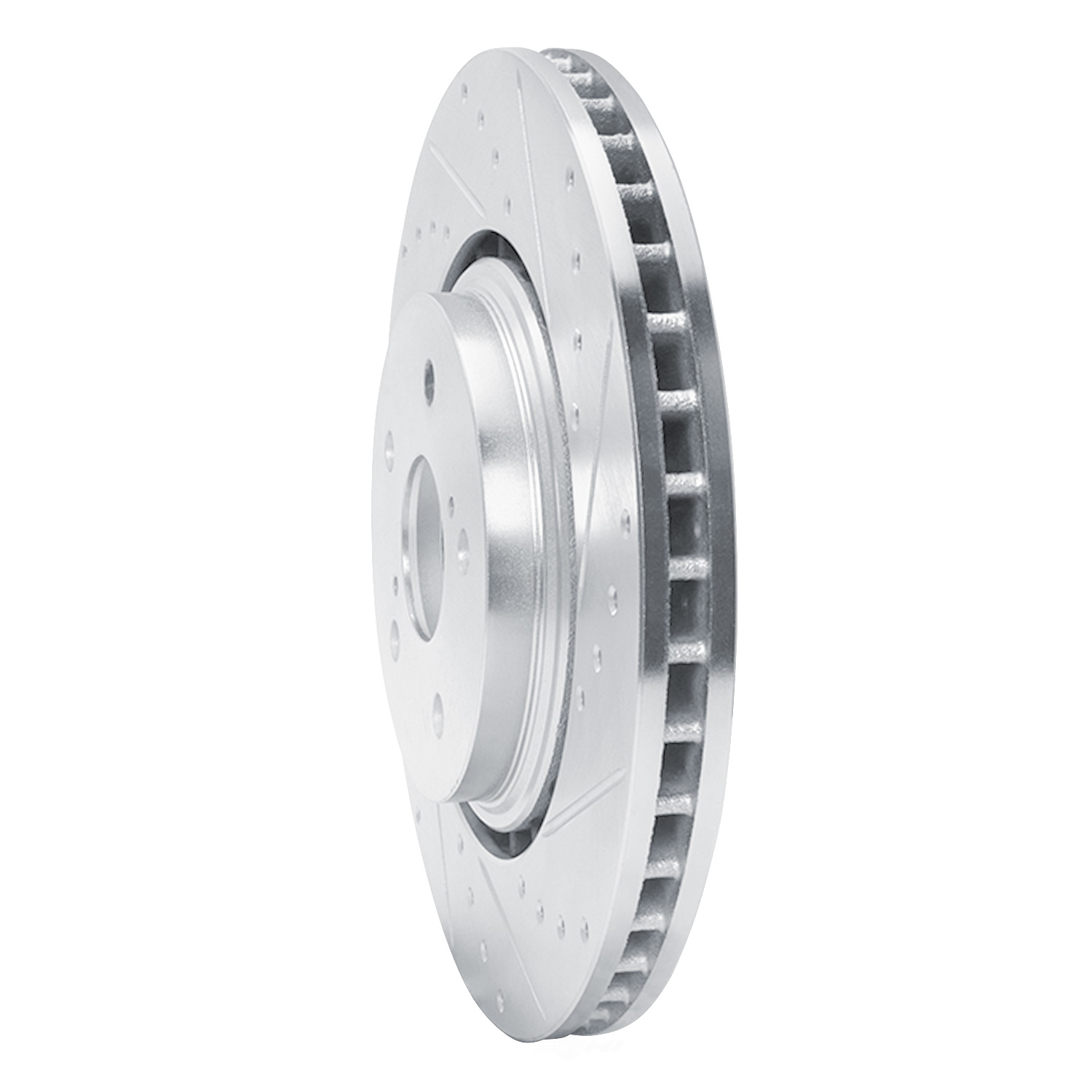 Dynamic Friction Company 631-75043R DFC Brake Rotor - Drilled And Slotted - Silver
