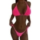 thumbnail image 1 of Gibobby Conjunto de Bañador Sexy Traje de baño de dama Bandeau Bikini Mujeres PushUp Vendaje Conjunto brasileño Ropa de playa Traje de baño Conjunto Traj(Rosa,G), 1 of 4