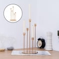 thumbnail image 4 of Porta con revestimiento dorado de 5 cabezales para cónicas, candeliere romántico de para bodas, cumpleaños, , hogar decorati perfecl Candelabros de pilar, 4 of 7