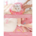 thumbnail image 2 of Adjustable Cat Recovery Collar, Cute Cat Donut Collar, Soft Cone Collars for Cat, Wound Healing Protective Cone After Surgery Elizabethan Collars for Kitten Pets, 2 of 7