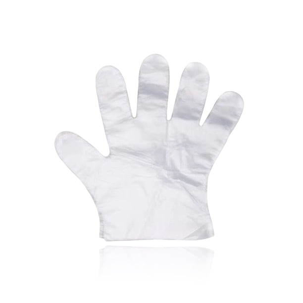 Ounissouiy Guantes únicos de 100 piezas, guantes de plástico transparente de grado alimenticio para verduras, accesorios de servicio de comida para Mostrada Transparent Ounissouiy JJ8980-00B