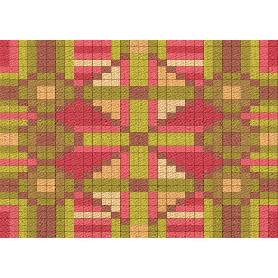 Ahgly Company Machine Washable Indoor Rectangle Transitional Grapefruit Red Area Rugs, 5' x 8'