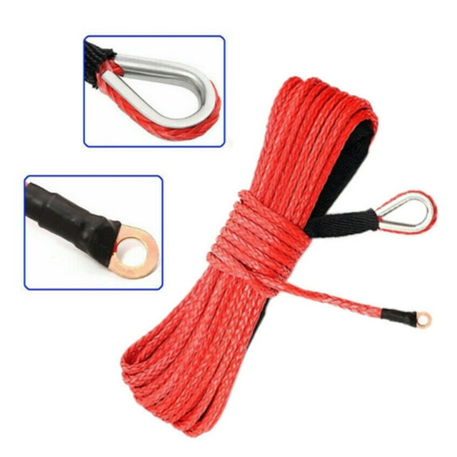 4.8MM*15M(2.5 tons) Synthetic Winch Rope Line Recovery Cable For ATV UTV Truck Boat Winch Towing Rope ,Wide Applicability