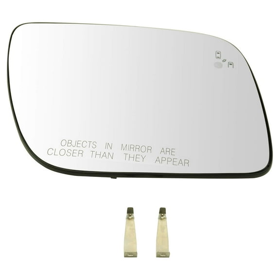 TRQ Mirror Glass 5.25 Inch Heated Blind Spot Passenger RH for Ford Explorer MGA08585