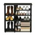 thumbnail image 4 of Pemberly Row Turn-N-Tube Engineered Wood Multi Storage Shoe Rack in Espresso, 4 of 5