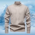 thumbnail image 2 of RMGVDSD Men's Slim Fit Turtleneck Sweater Casual Warm Lined Sweater Soft Knit Pullover Casual Winter Thermal Underwear Top For Cold Weather Soft Knit Sweaters, 2 of 5