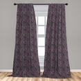 thumbnail image 5 of Ambesonne Leopard Print Curtains, Cheetah Panther Spots, Pair of 28"x63", Black Grey and Pink, 5 of 5