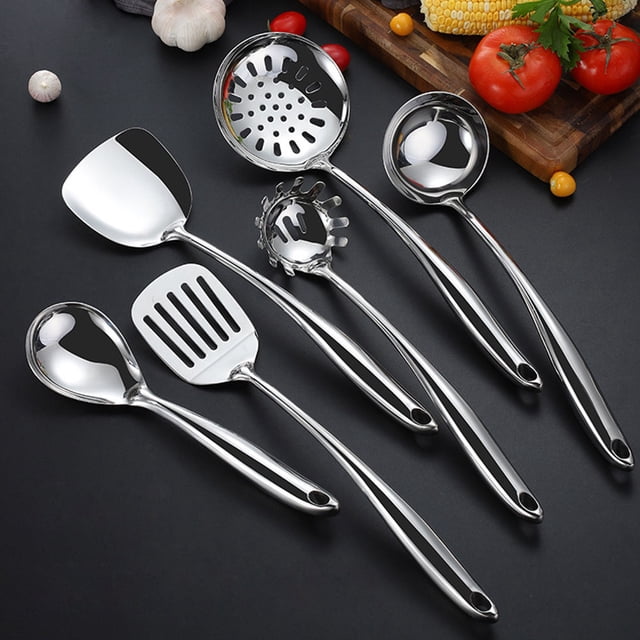 MERRYHAPY Kitchen Tools for Cooking Metal Serving Spoons Dishwasher Safe 1Set