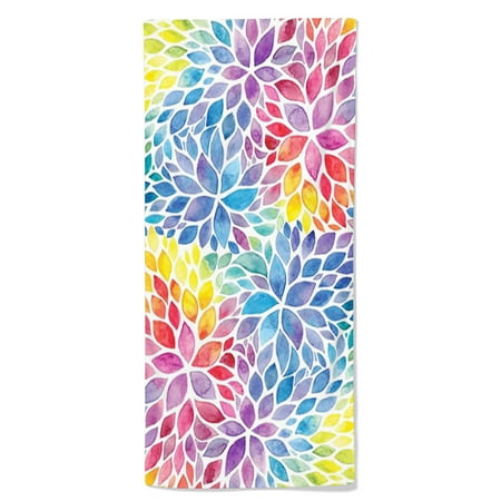 

Colorful Hand Towel Watercolor Style Spring Illustration Fingertip Towel Kitchen Bathroom Shower Towel Set Highly Absorbent Beach SPA Gym Guest Towels Multicolor (12 x 27.5 inches)