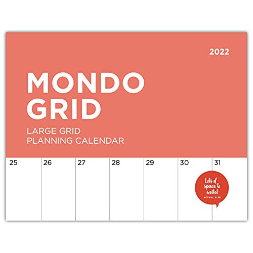 2022 Mondo Grid Wall Calendar By Bright Day, 15.5 X 12 Inch, Large Huge Big  Jumbo Monster Planner Organizer - Walmart.com