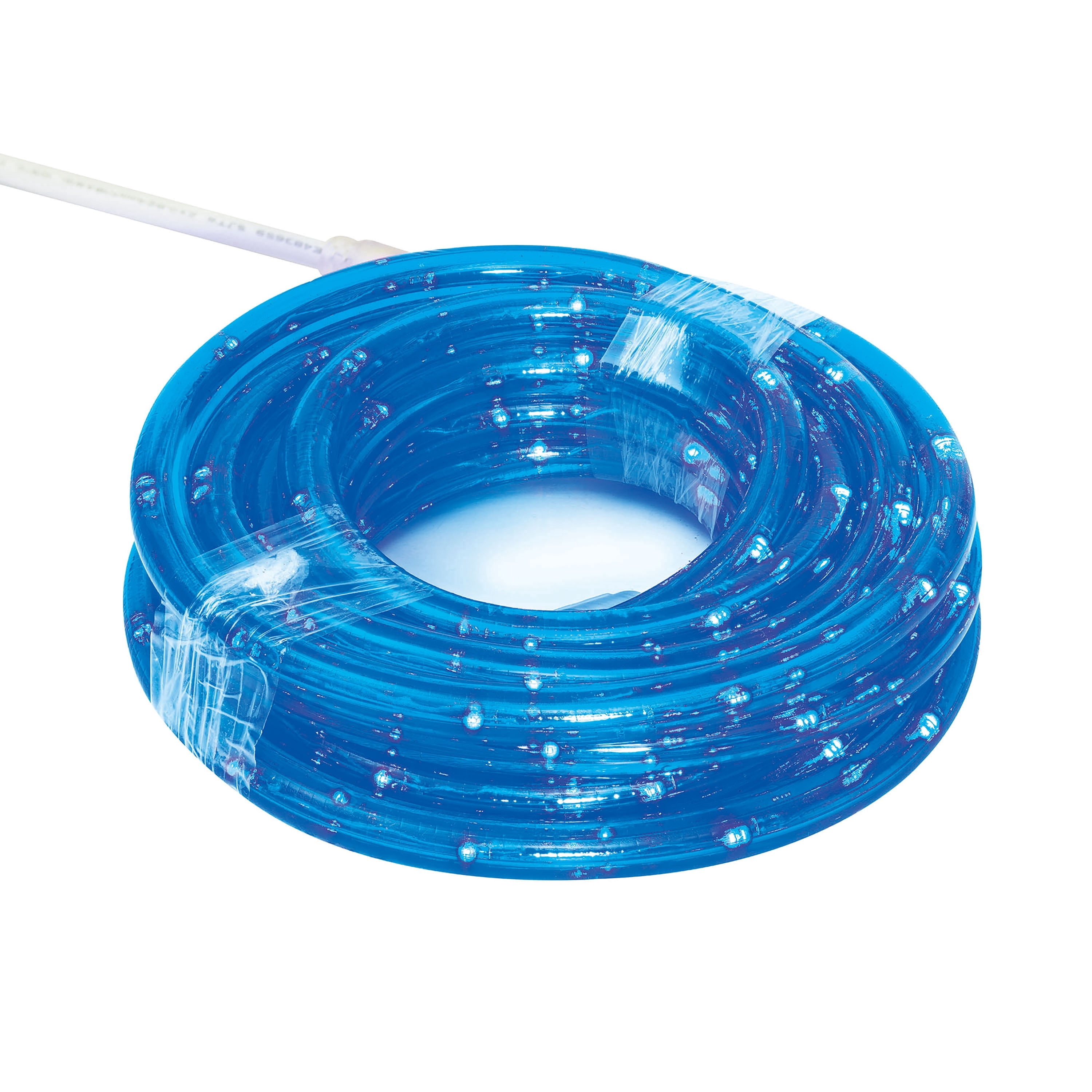 Indoor/Outdoor LED Super Bright Christmas Rope Lights, Blue, White Wire, 18', by Holiday Time