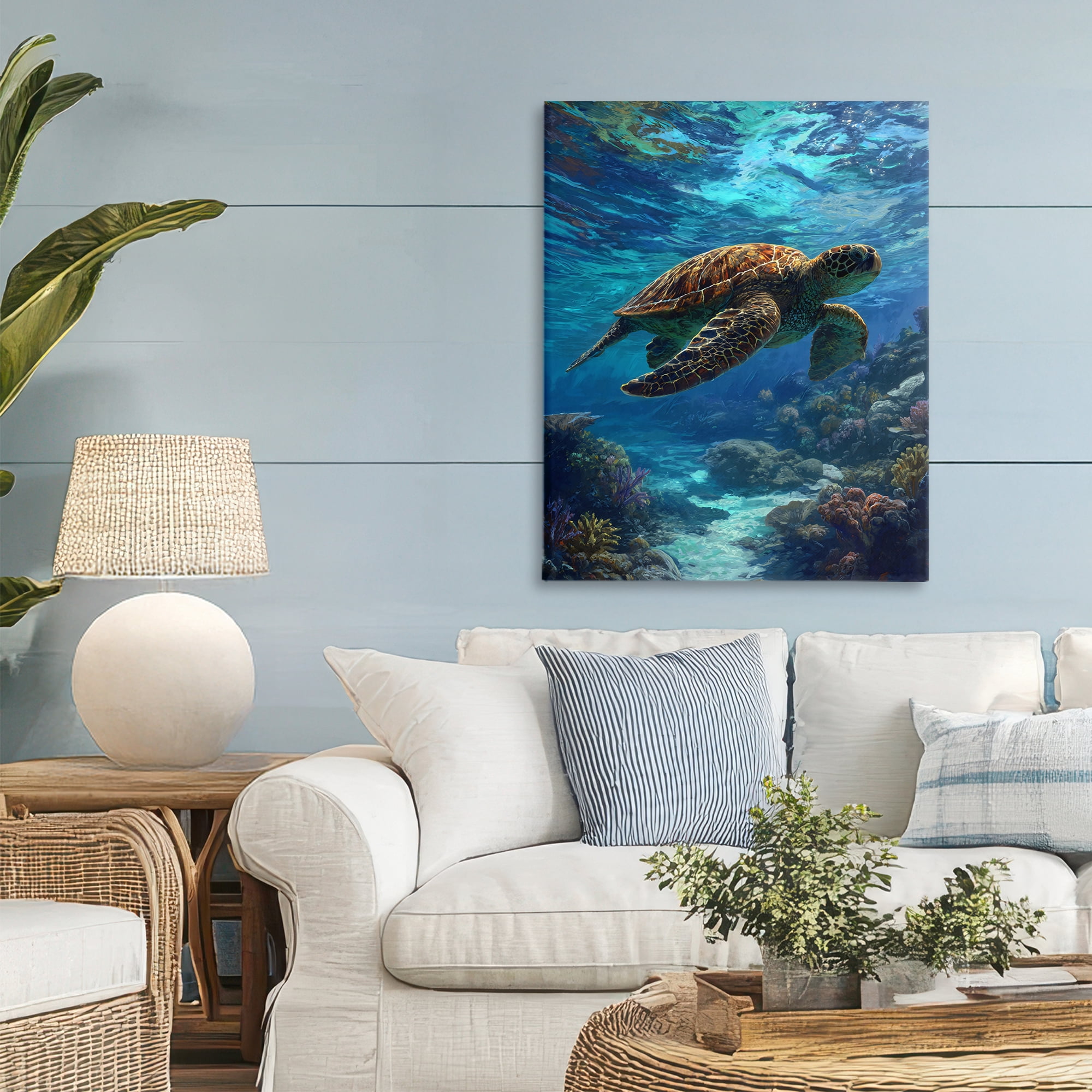 Stupell Industries Oceanic Adventurer Tortoise Canvas Wall Art, design by Franklyn Gregory