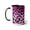 Black, variant on Pink leporad Two-Tone Coffee Mugs, 15oz