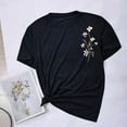 thumbnail image 5 of AOOCHASLIY Trendy Women Tops Fashion Women's Summer Comfortable Round Neck Printing Short Sleeve Tops Blouse T-Shirt, 5 of 6