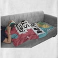 thumbnail image 6 of Dream Soft Flannel Fleece Blanket, Popular Words Lettering on a Hipster Funky Retro Background with Geometric Elements, Cozy Plush for Indoor and Outdoor Use, 60" x 80", Multicolor, by Ambesonne, 6 of 6